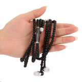 New Fashion Bling Diamond Pearl Necklace Chain Earphone Stereo Earphones With Mic For iphone Samsung SmartPhone PC Elegant Style