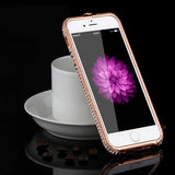 7 Luxury Rhinestone Diamond Case For Apple iPhone 7 7 Plus Bling Crystal Crown Aluminum Metal Bumper Frame Protective Cover Capa - ilovealma