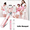 Mini Portable Monopod Extendable Selfie Stick For Iphone Samsung Android Fashion Wired Lipstick Palo Self Sticks Groove Camera