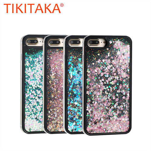 Bling Glitter Love Heart Dynamic Liquid Quicksand Stars Case For Iphone 6 6S 6Plus 7 7 Plus Cover Soft TPU GEL Phone Cases Shell - ilovealma
