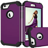 Shockproof Phone Cases For iPhone 7 6 6s Plus Case Anti-Knock PC+TPU 3 Layers Hybrid 360 Full Body Protective Cover Screen Film