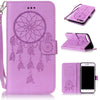Multi-Function Leather Wallet Flip For iPhone 7 6 6s Plus SE 5 5s Case Retro 3D Embossed Dreamcatcher Pattern Phone Cases Cover