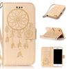 Multi-Function Leather Wallet Flip For iPhone 7 6 6s Plus SE 5 5s Case Retro 3D Embossed Dreamcatcher Pattern Phone Cases Cover