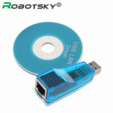 USB 2.0 To RJ45 LAN Adapter 10/100Mbps High Speed USB to RJ45 Ethernet Network Card Converter For Win7 Tablet PC With CD Driver