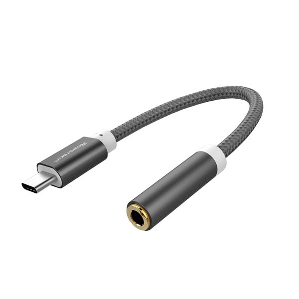 Black USB-C To 3.5mm Aux Adapter Cable – Type-C Male To AUX Female, USB 3.1 Compatible