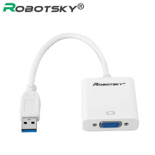 USB 3.0 to VGA Adapter USB3.0 to VGA HD Converter Male To Female Video Graphic Card Display External Cable For Windows 7 8 XP