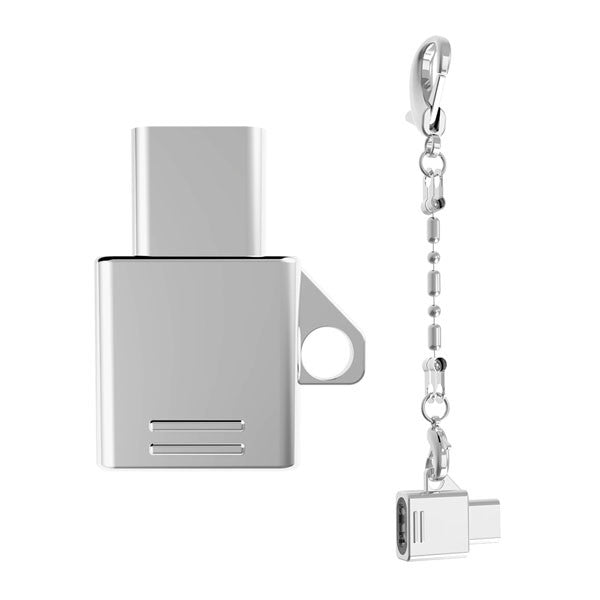 Robotsky Metal USB Type C Adapter Micro USB To Type-C USB 3.1 OTG Converter For Xiaomi 4C Mi5 Samsung S8 Huawei P9 LG With Chain