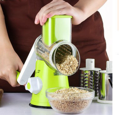 New Round Slicer Graters Vegetable Cutter Manual Potato Carrot Plastic Slicer Cheese Grater Stainless Steel Blades Kitchen Tool
