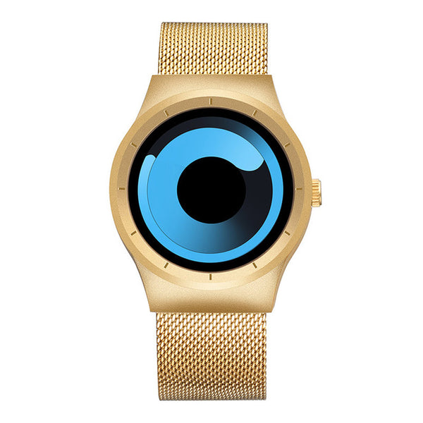 SKONE Creative No Seconds Stainless Steel Mesh Strap Casual Quartz Wristwatch Ladies Watches Women Men Aurora Relojes Masculino