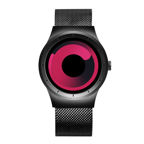 SKONE Creative No Seconds Stainless Steel Mesh Strap Casual Quartz Wristwatch Ladies Watches Women Men Aurora Relojes Masculino