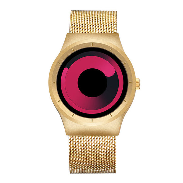 SKONE Creative No Seconds Stainless Steel Mesh Strap Casual Quartz Wristwatch Ladies Watches Women Men Aurora Relojes Masculino