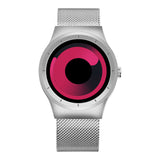 SKONE Creative No Seconds Stainless Steel Mesh Strap Casual Quartz Wristwatch Ladies Watches Women Men Aurora Relojes Masculino