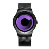 SKONE Creative No Seconds Stainless Steel Mesh Strap Casual Quartz Wristwatch Ladies Watches Women Men Aurora Relojes Masculino