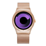 SKONE Creative No Seconds Stainless Steel Mesh Strap Casual Quartz Wristwatch Ladies Watches Women Men Aurora Relojes Masculino