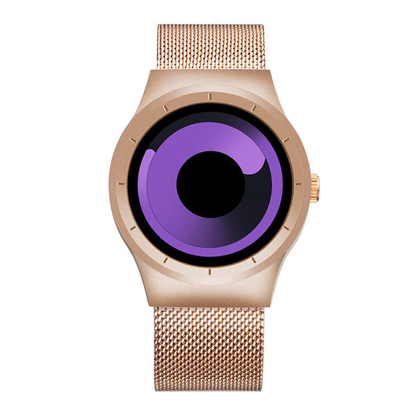 SKONE Creative No Seconds Stainless Steel Mesh Strap Casual Quartz Wristwatch Ladies Watches Women Men Aurora Relojes Masculino