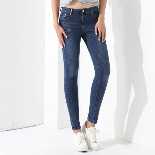 Denim Elastoc Pencil Waist Jeans