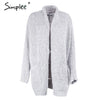 Simplee Casual knitting long cardigan female Loose kimono cardigan knitted jumper 2017 warm winter sweater women cardigan