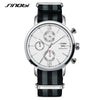 SINOBI James Bond Inspired Design Sports Chronograph Geneva Quartz