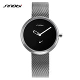 SINOBI Women Luxury Silver Fashion Bracelet Watch
